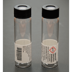 40mL Clear VOA Vial, Open Top White Cap w/2 pc Septa .5ml 1:1 HCL Certified (72pk)