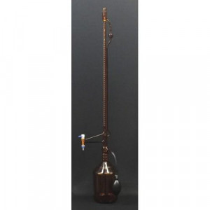 Automatic Buret, 100mL, Amber, Teflon� Stopcock, Automatic Self-Zero, Class A, Graduated (w/ 2000mL Bottle, Rubber Bulb) (ea)