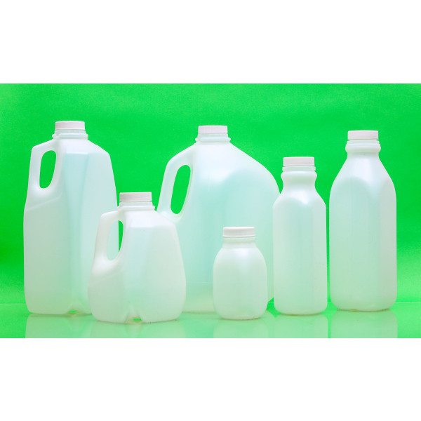 128oz (1 gallon) Natural HDPE Dairy Style Jug Assembled w/38-400 F-217 Lined Cap, Certified (24/cs)